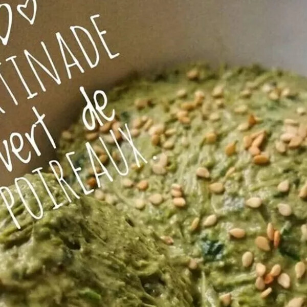 TARTINADE AU VERT DE POIREAU (Antigaspi)