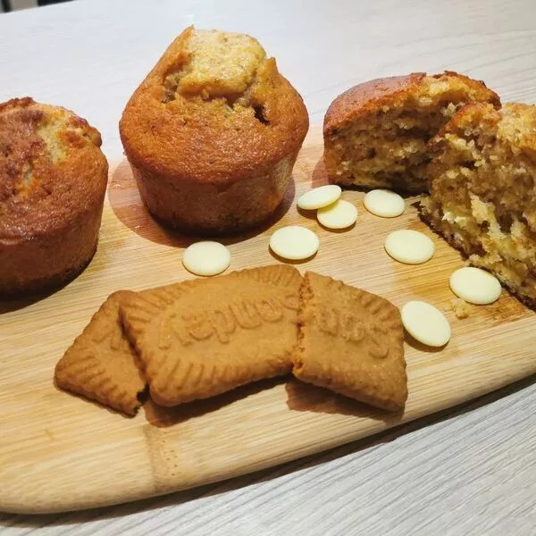 Muffins chocolat blanc speculoos 