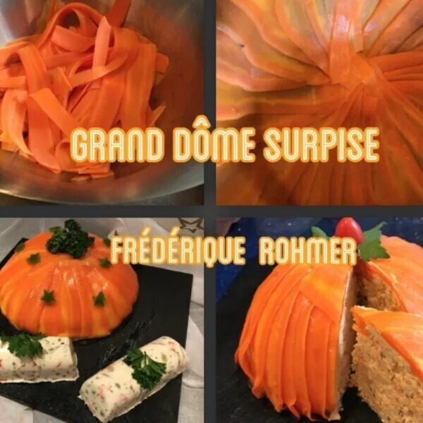 Grand dôme de saumon et crevettes  