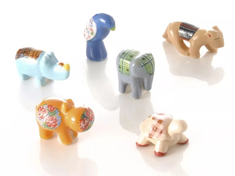 Lot de 6 fèves animaux déco