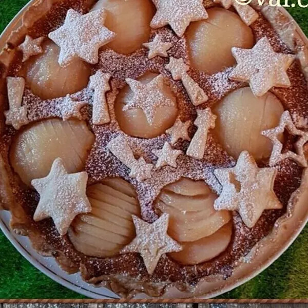 Tarte poire amandine étoilée