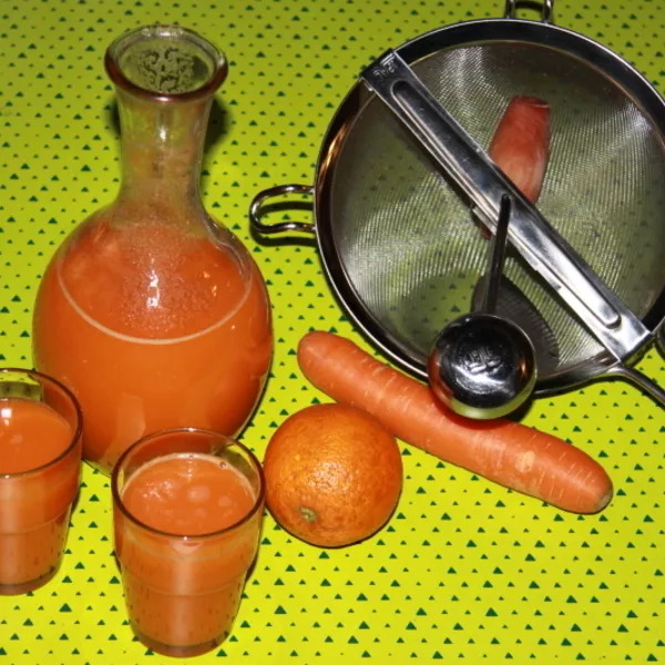 Jus de carottes et d'oranges