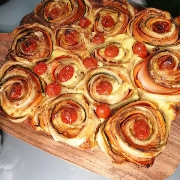 tarte fleurs de courgettes