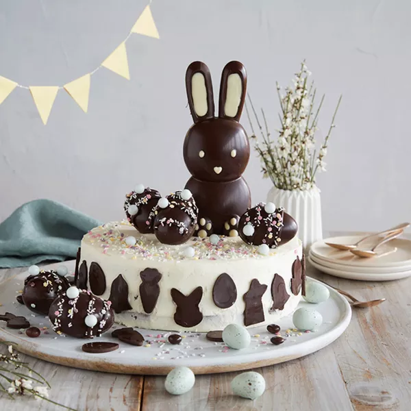 Gâteau de Pâques au chocolat blanc