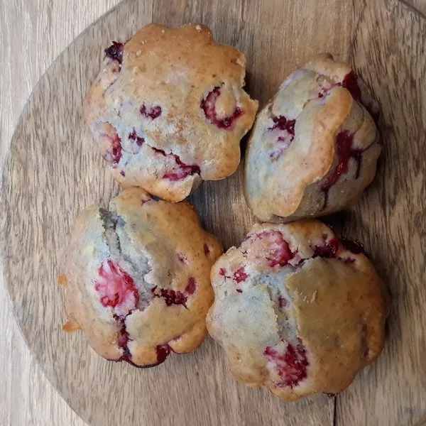 muffins framboise sans gluten, sans lait, sans oeuf