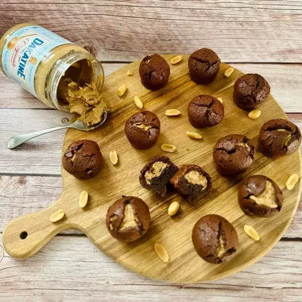 muffins chocolat au beurre de cacahuètes