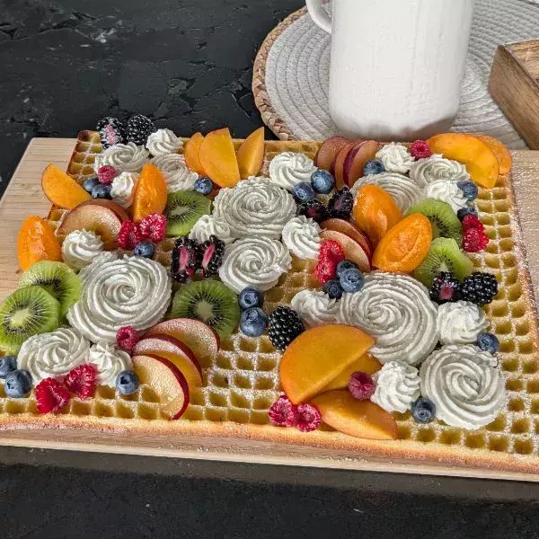 Gauffres géante aux fruits