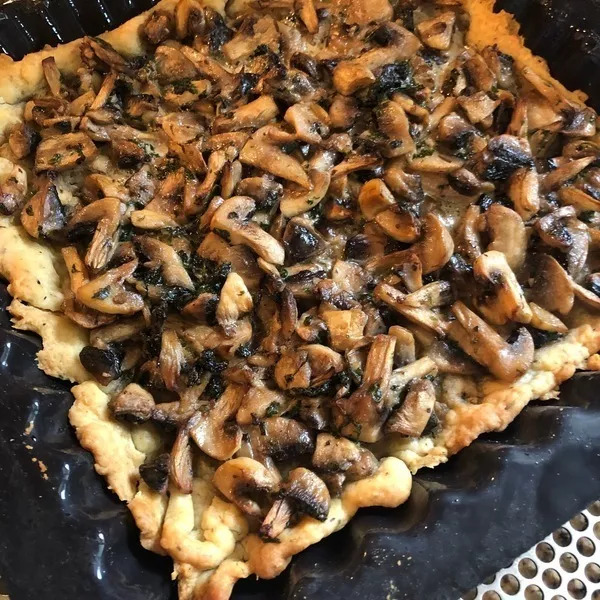 Tarte champignons SANS OEUFS