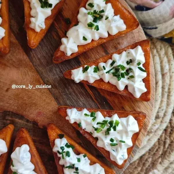 Triangles gourmands au chorizo et au comté