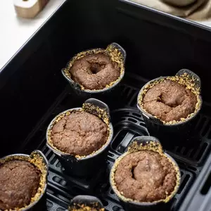 Muffins choco noisettes  &  coeur coulant