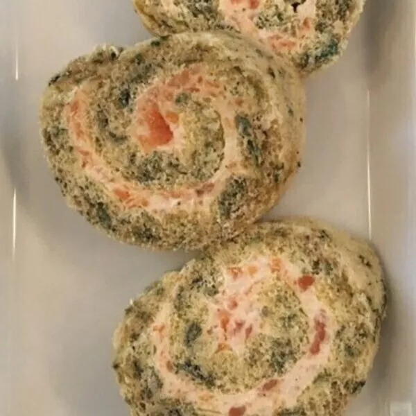 Roulé aux herbes saumon fromage