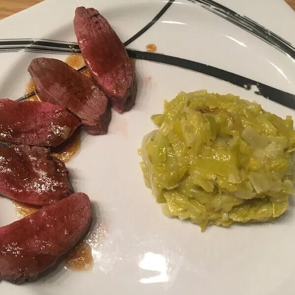 Magret de canard sauce au miel