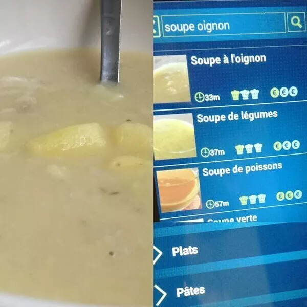 SOUPE A l'OIGNON ET POMME DE TERRE QUI RECHAUFFE!