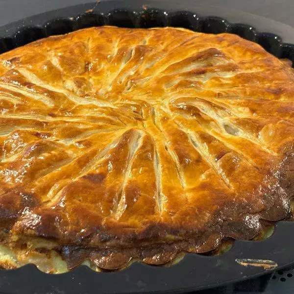 Tourte au poireaux et au saumon 