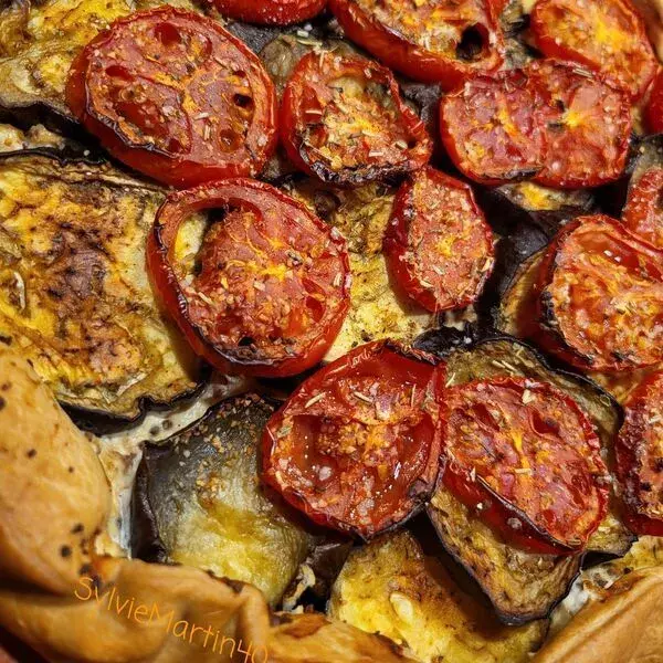 Tarte tomate aubergine