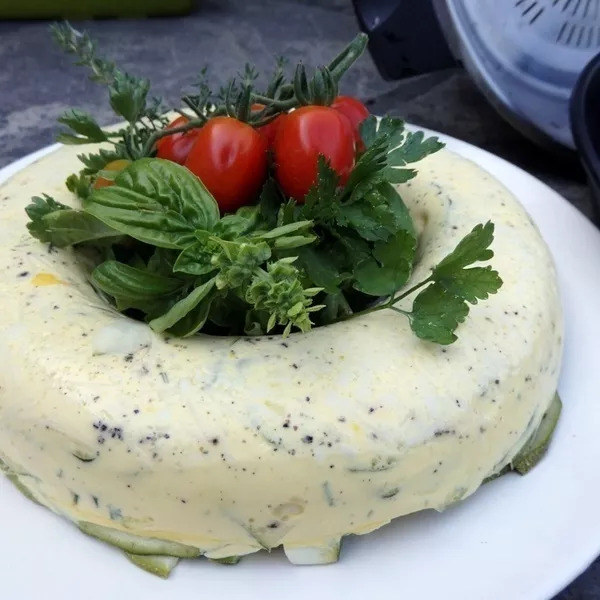 Flan de courgettes croquantes, cuisson vapeur cook'in