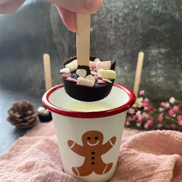 Sucettes à  chocolat chaud