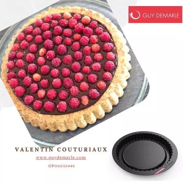 Gâteau au yaourt, ganache chocolat et framboises 