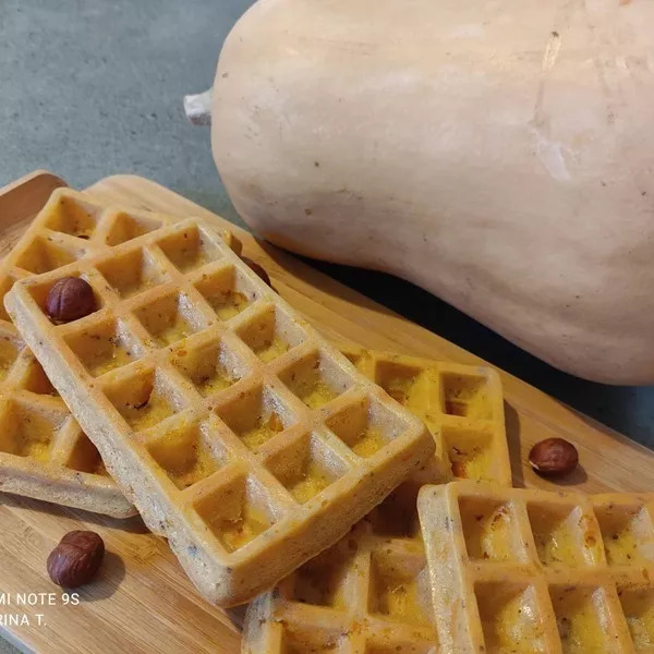 Gaufres à la butternut et noisette