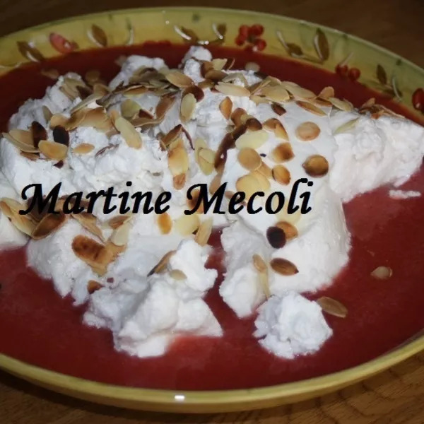 Ile flottante aux fraises