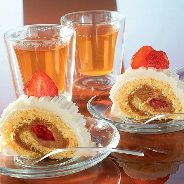 Mini roulé à la fraise et au speculoos