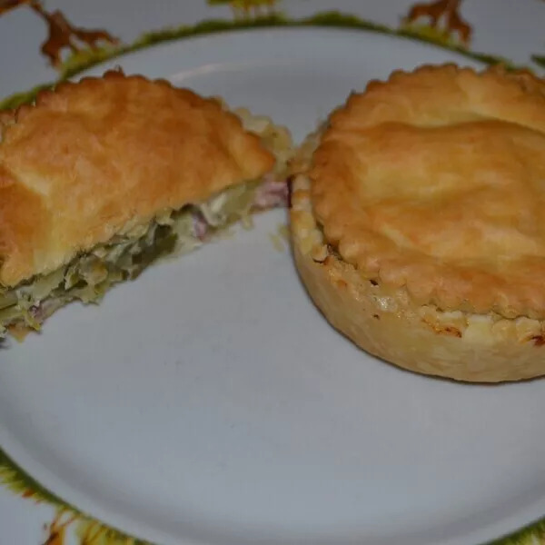 Tourte aux poireaux et Boursin