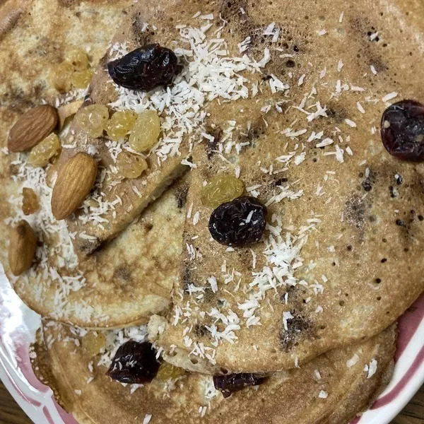 Pancakes protéinés banane et pépites de chocolat