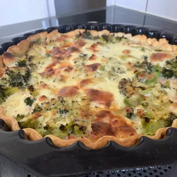 Tarte brocolis et jambon 