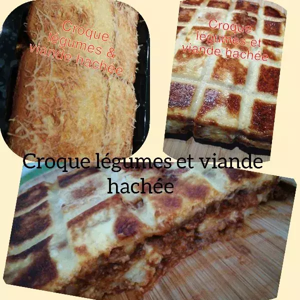 Cubi croque légumes et viande hachée 