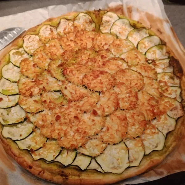 Tarte fine aux courgettes