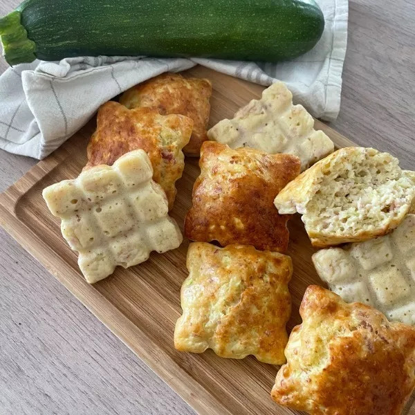 Mini tablettes courgettes jambon parmesan