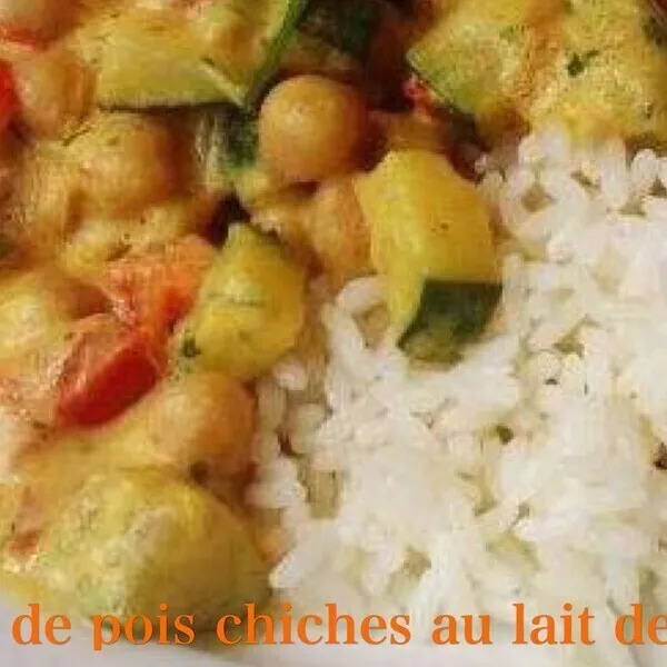 CURRY DE POIS CHICHES AU LAIT DE COCO