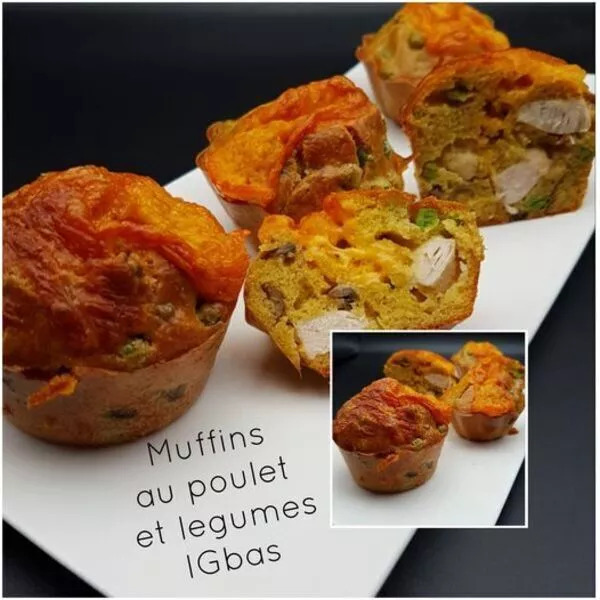 Muffins au poulet et légumes IG Bas de Nathencsuisine