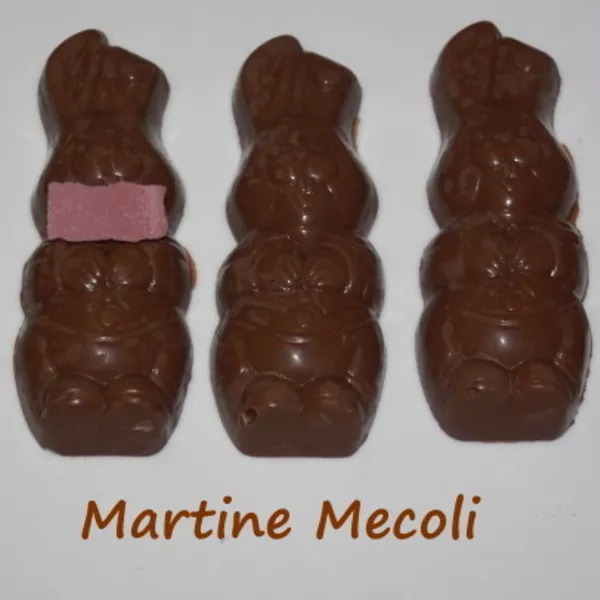 Lapins rieurs de Pâques en chocolat