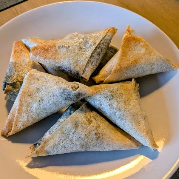 Bricks d'épinards, feta et champignons