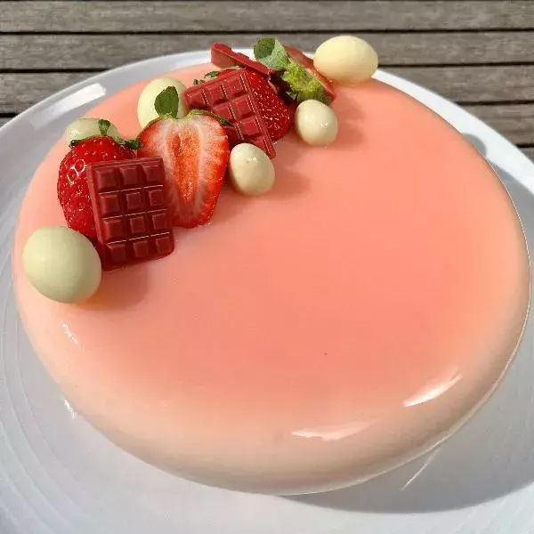 Entremets fraise et fromage blanc