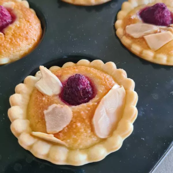 mini tartelettes amandine framboise