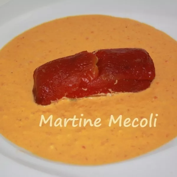 Terrines de lotte en habit rouge et leur sauce au vin rosé et poivron rouge sans cook'in