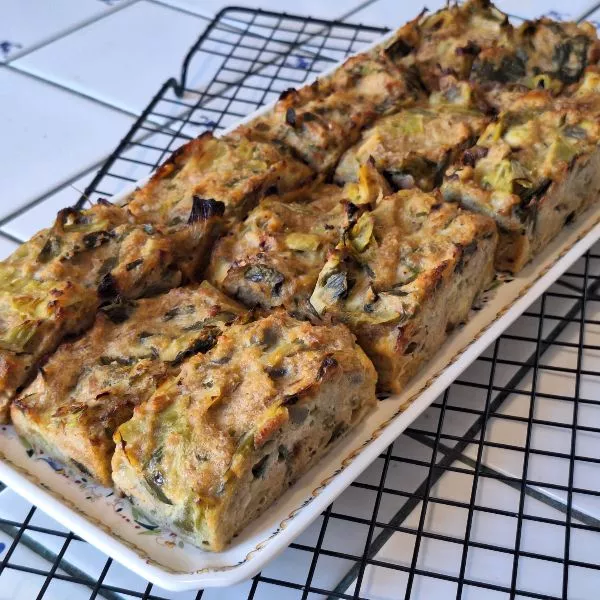 Terrines de thon et poireaux en napolitains 