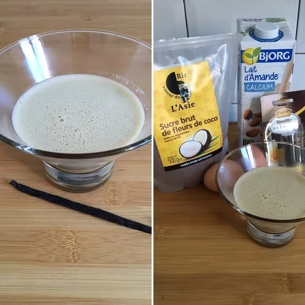 Crème Anglaise au lait d'amande et sucre de fleurs de coco