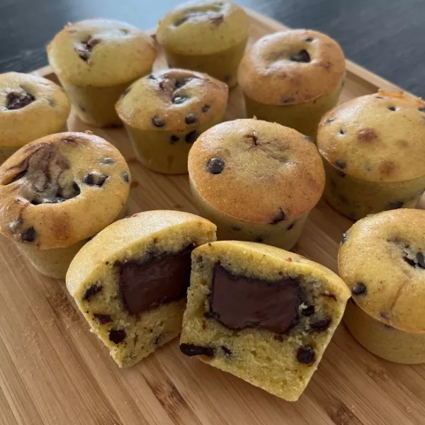 Mini muffins coeur coulant