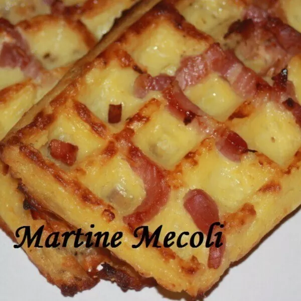 Gaufres de pommes de terre cuites aux lardons sans cook'in