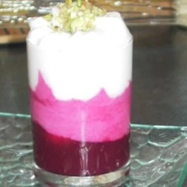 Verrines de mousse de betterave et sa chantilly 