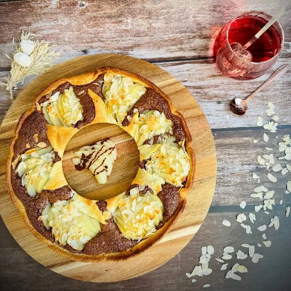 Tarte amandine poire chocolat