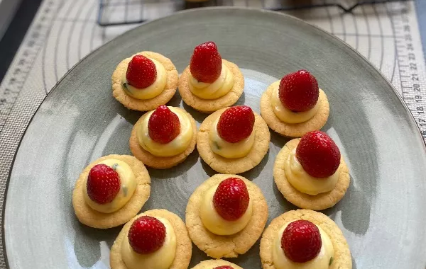 Mini tartelettes citron basilic fraise 🍓