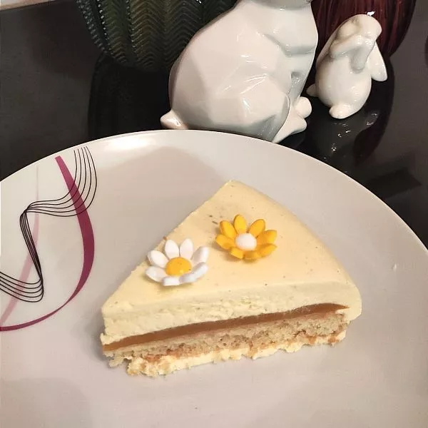 Entremet vanille/mangue 