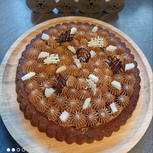 Tarte renversée choco-poires