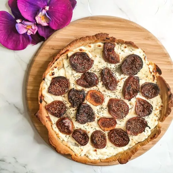 Tarte figues chèvre miel