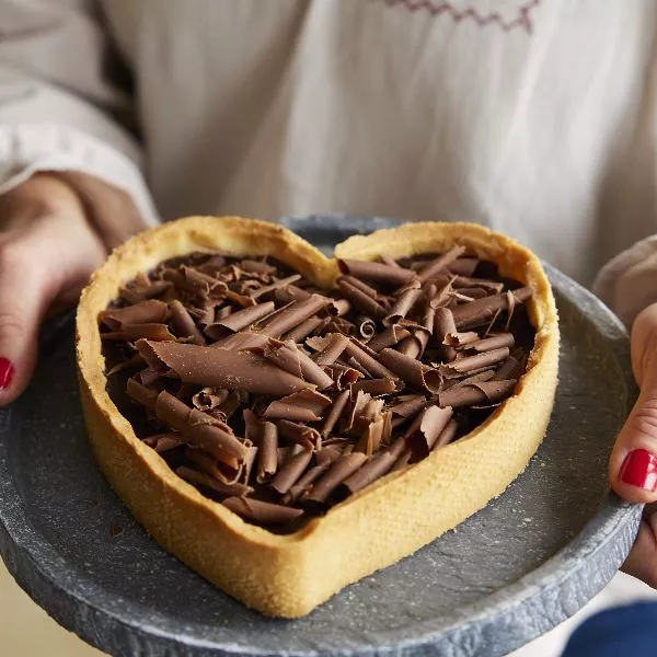 Tarte cœur au chocolat