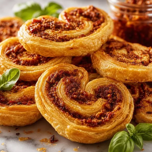 Mini palmiers au pesto rouge